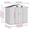 vidaXL Garden Storage Shed Green Metal 204x132x186 cm