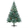 vidaXL Frosted Pre-lit Christmas Tree with Pinecones 150 cm