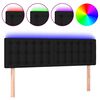 vidaXL LED Headboard Black 144 cm Fabric