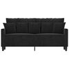 vidaXL 2-Seater Sofa Black 140 cm Velvet