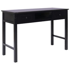 vidaXL Desk | Black | Paulownia wood | Medium | Desk | Rectangular | Vintage