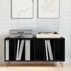 vidaXL Record Cabinet Black Oak 100 x 38 x 48 cm Engineered Wood