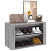 vidaXL Shoe Rack Grey Sonoma 75x35x45 cm Engineered Wood