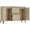 vidaXL Sideboard Sonoma Oak 102x35x70 cm Engineered Wood