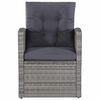 vidaXL 6 Piece Garden Lounge Set with Cushions Poly Rattan Grey