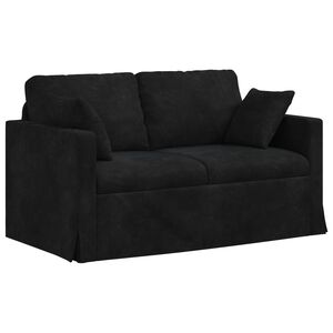 vidaXL Sofa Black 138 x 78 x 80 cm Velvet