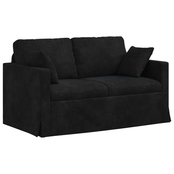 vidaXL Sofa Black 138 x 78 x 80 cm Velvet