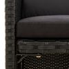 vidaXL Garden Chairs with Cushions 2 pcs Poly Rattan Black
