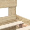 vidaXL Bed Frame with Headboard Sonoma Oak 90 x 190 cm Engineered Wood