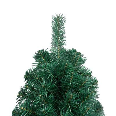 vidaXL Artificial Half Pre-lit Christmas Tree with Stand Green 120 cm PVC
