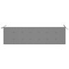 vidaXL Garden Bench with Grey Cushion 175 cm Solid Teak Wood