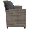 vidaXL Garden Sofa 5-Seater with Cushions Grey Poly Rattan