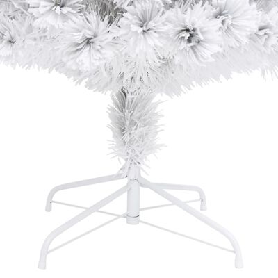 vidaXL Artificial Pre-lit Christmas Tree White 240 cm Fibre Optic