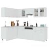 vidaXL Kitchen Cabinet Set | White | Engineered wood, glass
