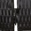 vidaXL Room Divider 6 Panels Black Poly Rattan