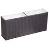 vidaXL Garden Raised Bed | Black | Poly rattan and zinc | 90x20x40 cm