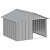 vidaXL Dog House Grey 116.5x103x81.5 cm Galvanised Steel