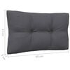 vidaXL Garden Middle Sofa with Anthracite Cushions Grey Solid Pinewood