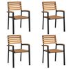 vidaXL 5 Piece Garden Dining Set Solid Wood Acacia and Metal