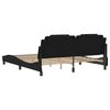 vidaXL Bed Frame "Viana" without Mattress Black 180x200 cm King Faux Leather