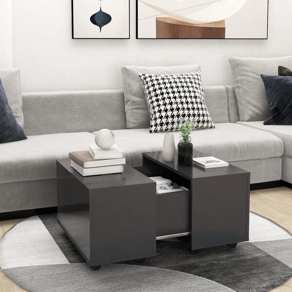 vidaXL Coffee Table Grey 60x60x38 cm Engineered Wood
