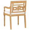 vidaXL Batavia Chairs 4 pcs with Cushions Solid Teak Wood