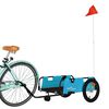 vidaXL Bike Trailer Blue Oxford Fabric and Iron