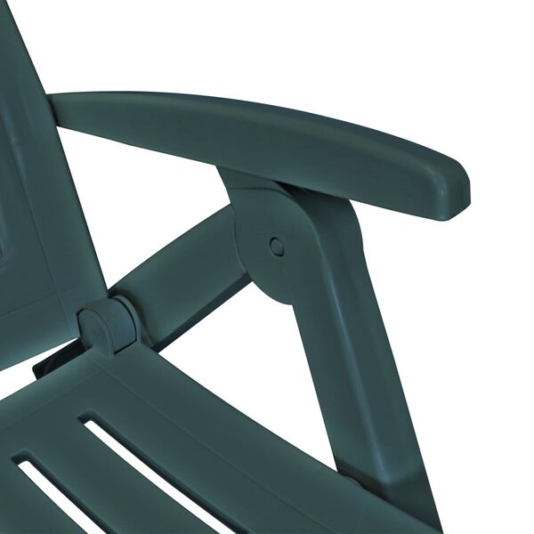 vidaXL Sun Lounger with Footrest Plastic Green