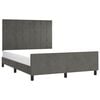 vidaXL Bed Frame without Mattress Dark Grey 137x187 cm Double Velvet