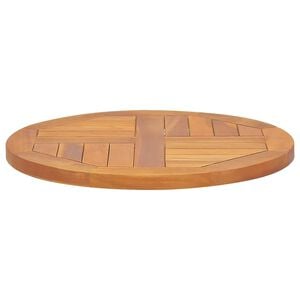 vidaXL Table Top Solid Teak Wood Round 2.5 cm 50 cm