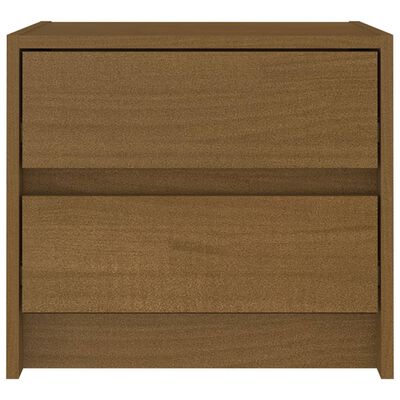 vidaXL Bedside Cabinet Honey Brown 40x30.5x35.5 cm Solid Pine Wood