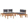 vidaXL Garden Sofa Set 3 pcs Brown and Grey