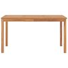 vidaXL Garden Dining Table 140x80x77 cm Solid Teak Wood