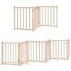 vidaXL Dog Gate with Door Foldable 12 Panels 600 cm Poplar Wood