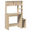 vidaXL Desk with Shelves Sonoma Oak 100x45x140 cm Engineered Wood