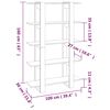 vidaXL Book Cabinet/Room Divider White 100x30x160 cm