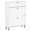 vidaXL Shoe Cabinet ALKMAAR 78 x 24 x 103 cm Engineered Wood White