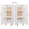 vidaXL Sideboard High Gloss White 34.5x34x90 cm Engineered Wood