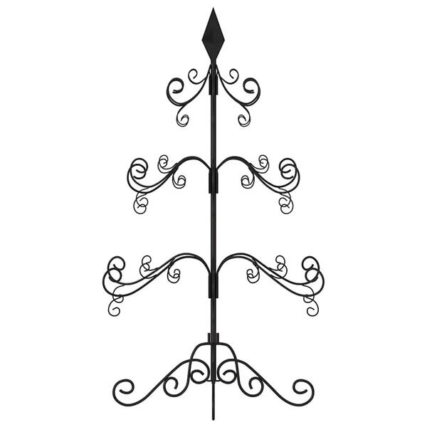 vidaXL Metal Christmas Tree for Decoration Black 90 cm