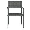 vidaXL 3 Piece Garden Dining Set Grey