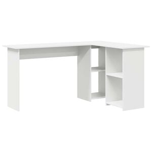vidaXL Desk White 142 x 102 x 73 cm Engineered Wood