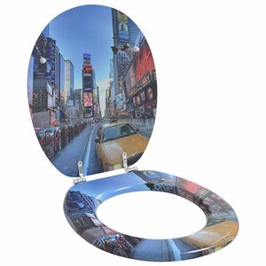 vidaXL Toilet Seat Multicolour 44 x 38 cm Engineered Wood