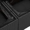 vidaXL Garden Sofa Set 9 pcs Black