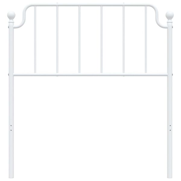 vidaXL Metal Replace Headboard White 90 cm