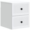 vidaXL Wall-Mounted Bedside Cabinet White 33 x 34.5 x 40 cm