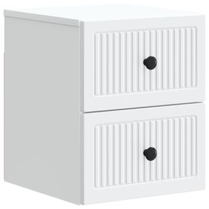 vidaXL Wall-Mounted Bedside Cabinet White 33 x 34.5 x 40 cm