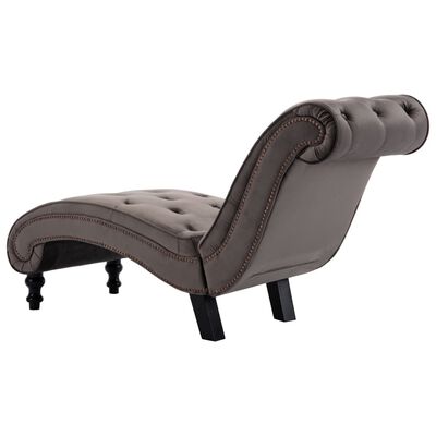 vidaXL Chaise Lounge Grey Velvet