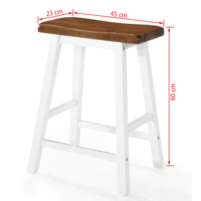 vidaXL Bar Table and Stool Set 5 Pieces Solid Wood