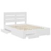 vidaXL Bed Frame with Drawer White 150 x 200 cm Engineered Wood