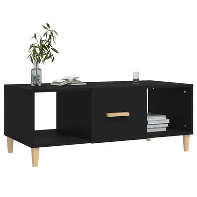 vidaXL Coffee Table Black 102x50x40 cm Engineered Wood